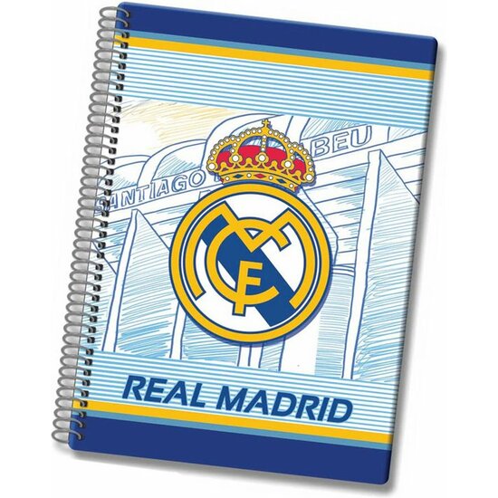 CUADERNO A4 CUADRICULA REAL MADRID image 0