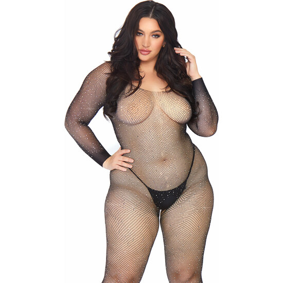 CRYSTALIZED NET BODYSTOCKING - BLACK  image 0