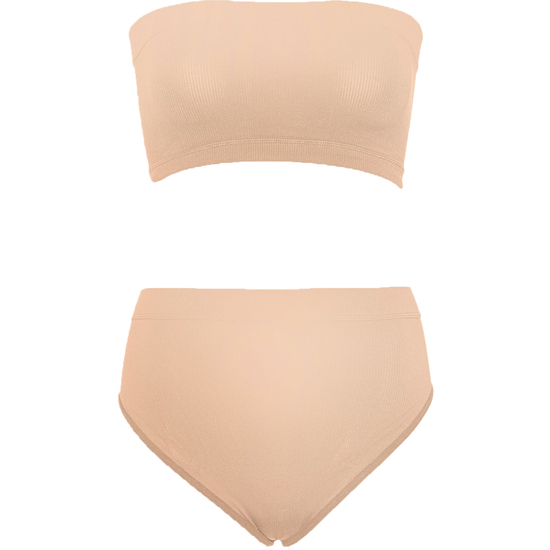 SEAMLESS BANDEAU TOP BRIEF - NUDE image 2