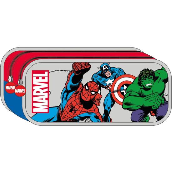 ESTUCHE PORTATODO 2 COMPARTIMENTOS AVENGERS RED image 0