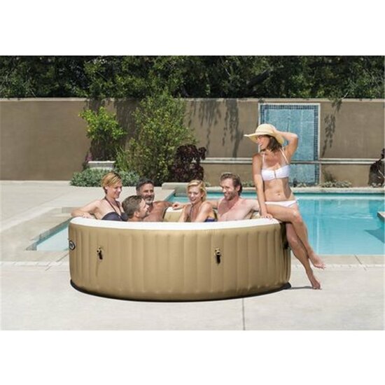 28428EX-PURESPA MASAJE BURBUJAS 1098 L BEIG D216x71 cm | 6 Pax image 0