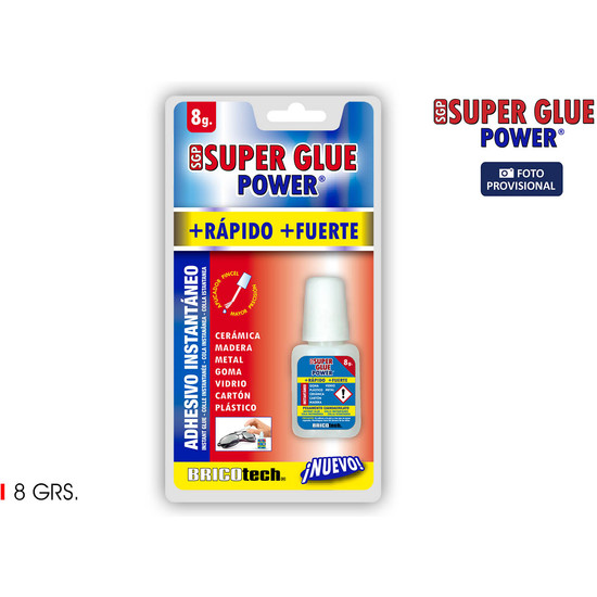 SUPER GLUE POWER BOTELLA PINCEL 8GR image 0