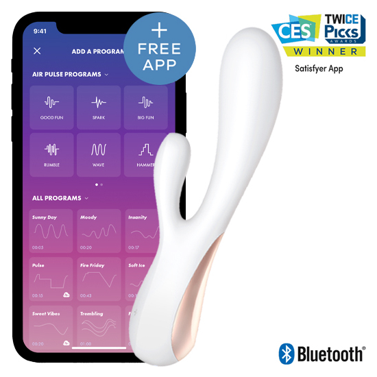 SATISFYER MONO FLEX WHITE WITH APP image 0