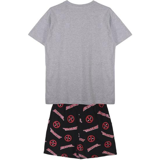 PIJAMA CORTO SINGLE JERSEY PUNTO DEADPOOL GRAY image 1