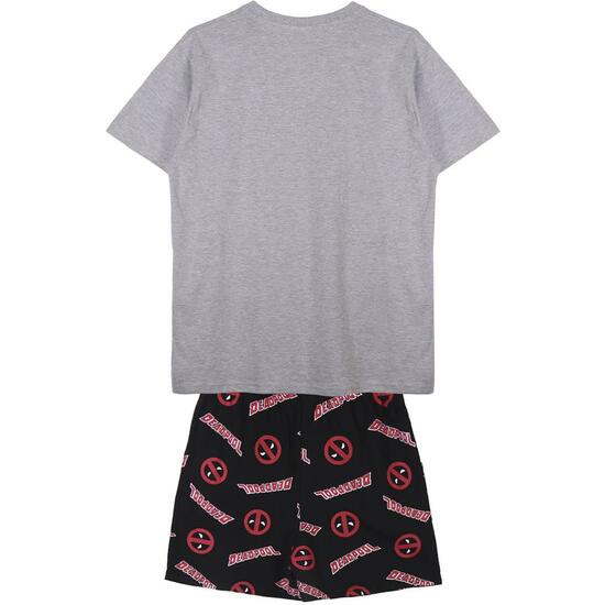 PIJAMA CORTO SINGLE JERSEY PUNTO DEADPOOL GRAY image 1