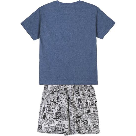 PIJAMA CORTO SINGLE JERSEY PUNTO MARVEL GRAY image 1