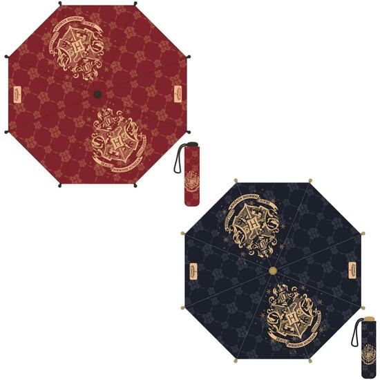 PARAGUAS MANUAL PLEGABLE HARRY POTTER HOGWARTS - ROJO - 53 CM image 0