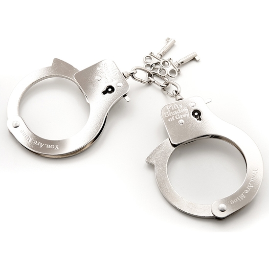 YOU ARE MINE METAL HANDCUFFS - SILVER image 0