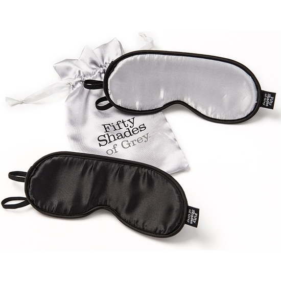 NO PEEKING SOFT TWIN BLINDFOLD SET - BLACK/WHITE image 2
