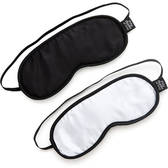 NO PEEKING SOFT TWIN BLINDFOLD SET - BLACK/WHITE image 3