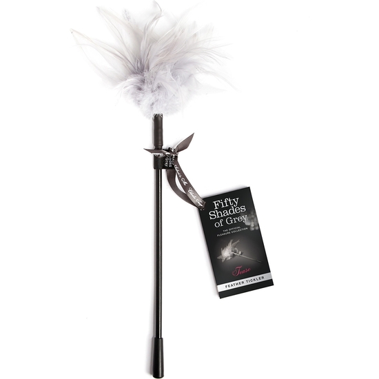 TEASE FEATHER TICKLER - BLACK/WHITE image 0