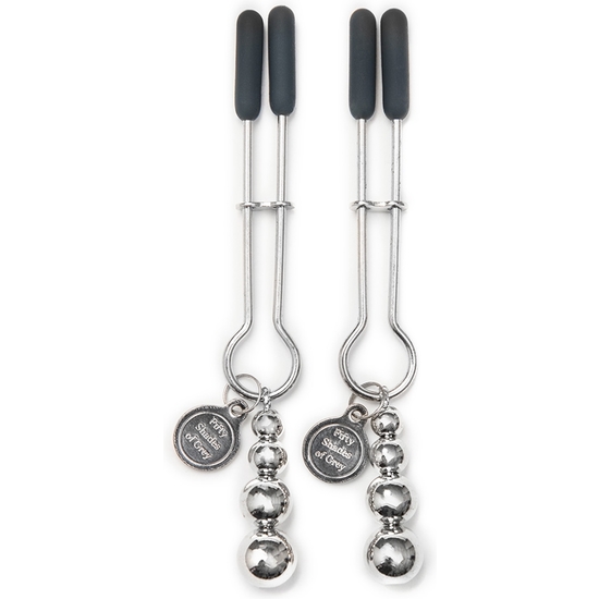 THE PINCH ADJUSTABLE NIPPLE CLAMPS - SILVER image 0