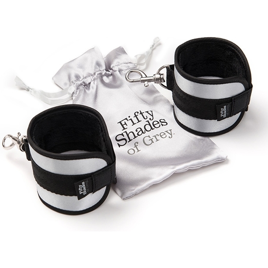TOTALLY HIS SOFT HANDCUFFS - BLACK/SILVER image 2