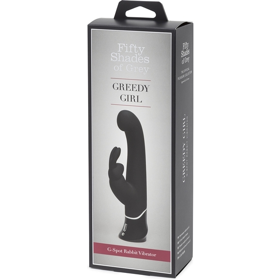 GREEDY GIRL G-SPOT RABBIT VIBRATOR - BLACK image 1