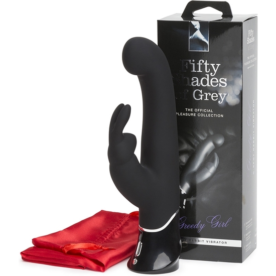 GREEDY GIRL G-SPOT RABBIT VIBRATOR - BLACK image 3