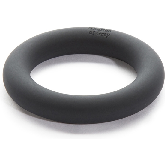 A PERFECT O SILICONE COCK RING - BLACK image 0