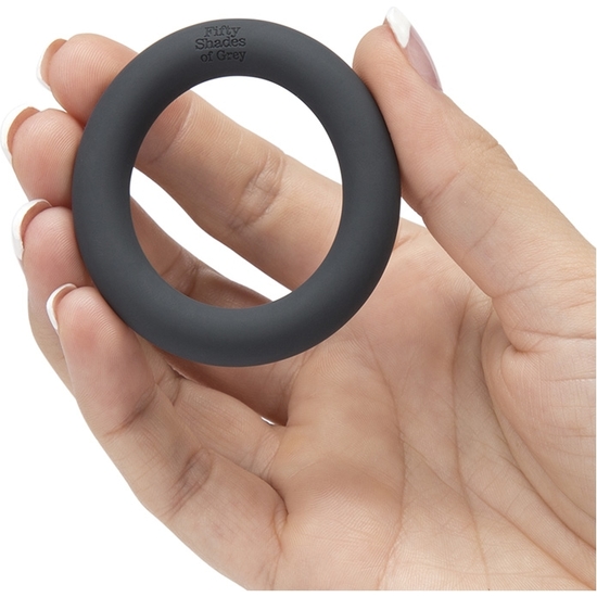 A PERFECT O SILICONE COCK RING - BLACK image 2