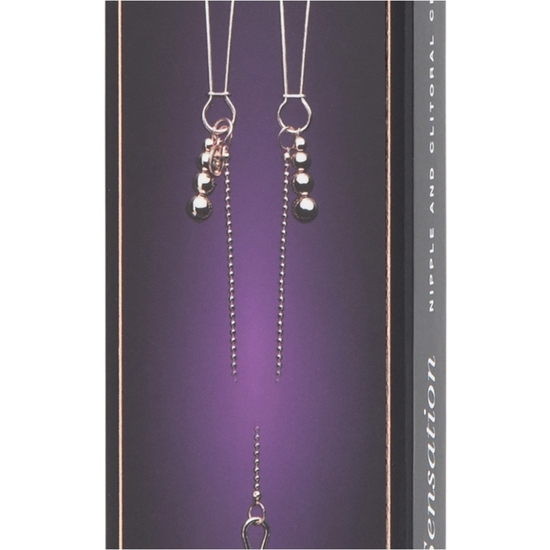 ALL SENSATION NIPPLE & CLITORAL CHAIN - GOLD image 1