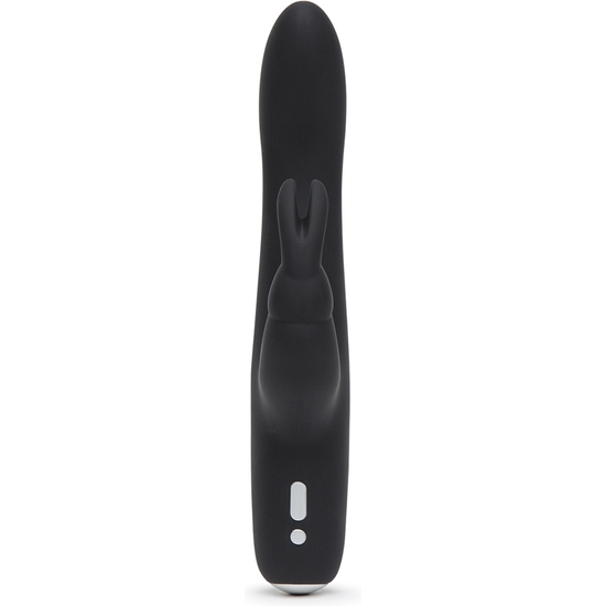 GREEDY GIRL SLIMLINE RABBIT VIBRATOR - BLACK image 2