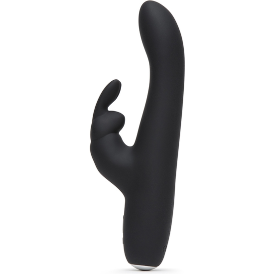 GREEDY GIRL SLIMLINE RABBIT VIBRATOR - BLACK image 3