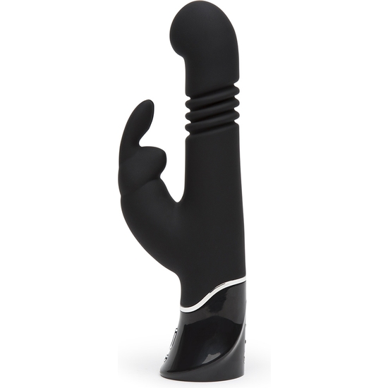 GREEDY GIRL THRUSTING G-SPOT RABBIT VIBRATOR - BLACK image 2