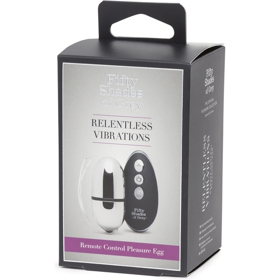 RELENTLESS VIBRATIONS REMOTE CONTROL PLEASURE EGG - BLACK/SILVER image 2