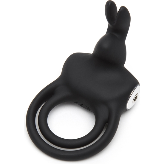 HAPPY RABBIT COCK RING - BLACK image 0