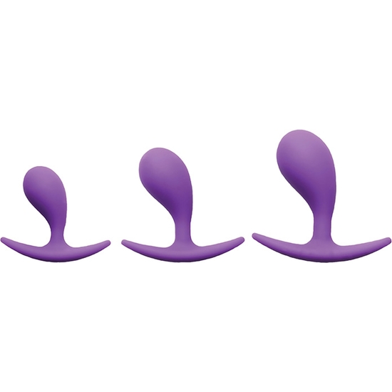 BOOTY POPPERS SILICONE ANAL TRAINER SET - PURPLE image 0