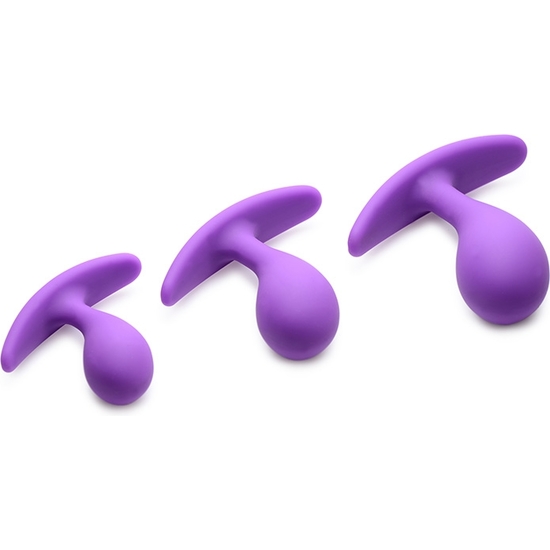 BOOTY POPPERS SILICONE ANAL TRAINER SET - PURPLE image 3