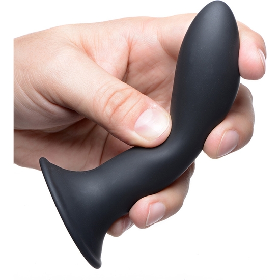 SQUEEZABLE SLENDER DILDO - BLACK image 2