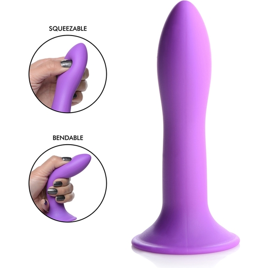 SQUEEZABLE SLENDER DILDO - PURPLE image 0