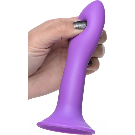 SQUEEZABLE SLENDER DILDO - PURPLE image 3