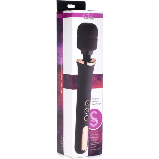 SCEPTER 50X SILICONE WAND MASSAGER - BLACK/GOLD image 1