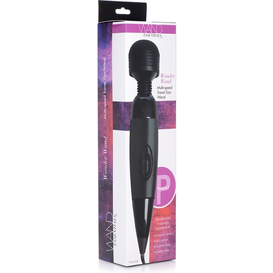 WANDER WAND MULTI-SPEED TRAVEL SIZE WAND - BLACK image 1