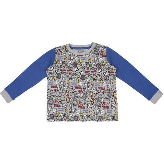 PIJAMA LARGO INTERLOCK AVENGERS GRAY  image 1