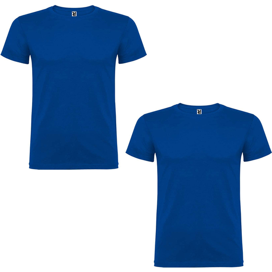 PACK DE 2 CAMISETAS DE MANGA CORTA ROLY ,AZUL ROYAL CON CUELLO REDONDO DOBLE image 0