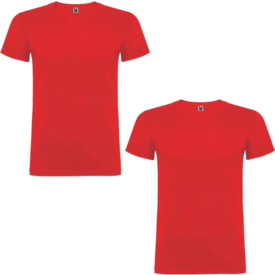 PACK DE 2 CAMISETAS DE MANGA CORTA ROLY, ROJO CON CUELLO REDONDO DOBLE image 0