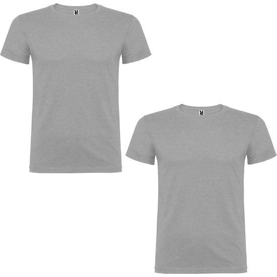 PACK DE 2 CAMISETAS DE MANGA CORTA ROLY ,GRIS CON CUELLO REDONDO DOBLE image 0