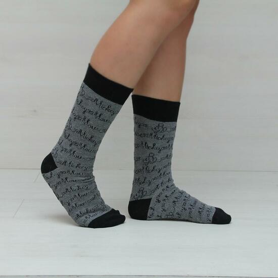 CALCETINES MICKEY DARK GRAY image 1