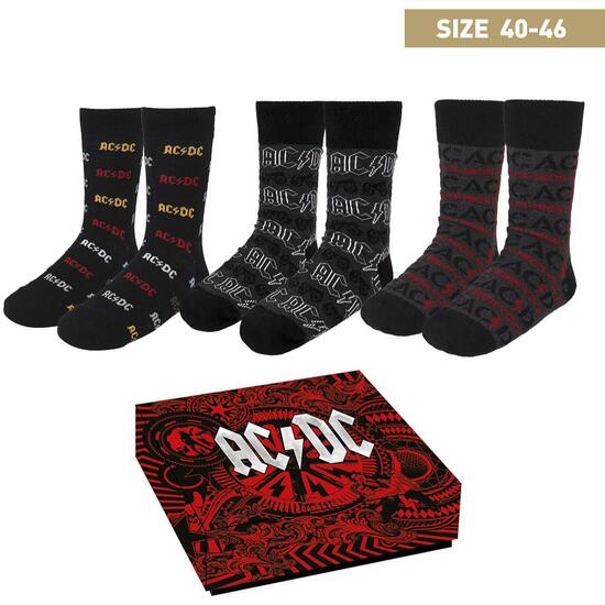 PACK CALCETINES 3 PIEZAS ACDC MULTICOLOR - TALLA 40/46  image 0