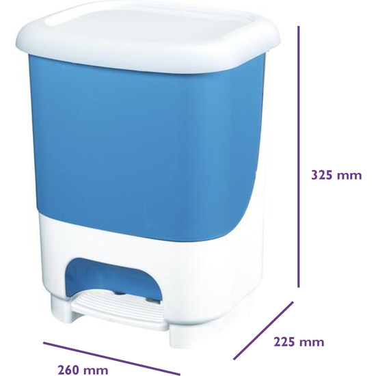 CUBO DE BASURA CON PEDAL CLASS 10 LITROS EN COLOR AZUL image 1