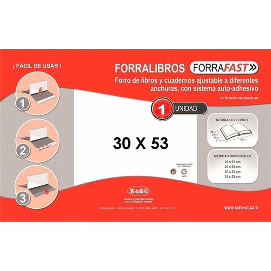 FORRALIBROS CON SISTEMA AUTO-ADHESIVO - 30X53CM image 1