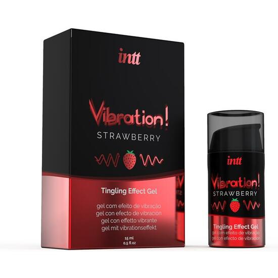 INTT VIBRATION STRAWBERRY LIQUID VIBRATOR 15ML image 0