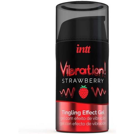 INTT VIBRATION STRAWBERRY LIQUID VIBRATOR 15ML image 1