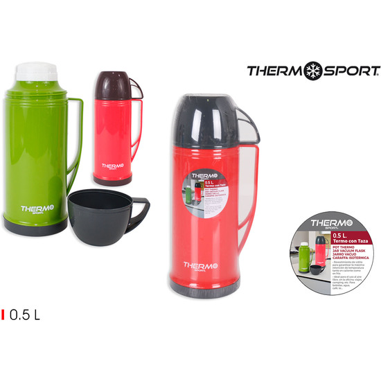 TERMO PLASTICO CON TAZA 050L THERMOSPORT image 0