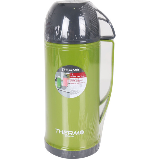 TERMO PLASTICO CON TAZA 1L THERMOSPORT image 1