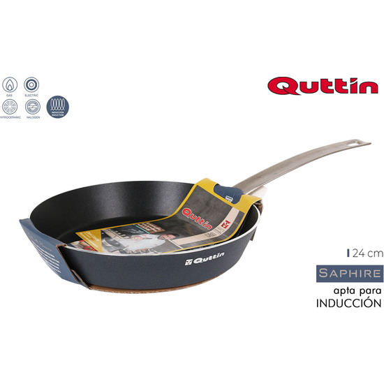 SARTEN 24CM ALUMINIO PRESS MANGO ACERO INDUCCIÓN  image 0