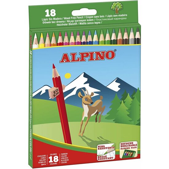 CAJA DE 18 LAPICES DE COLORES ALPINO image 0