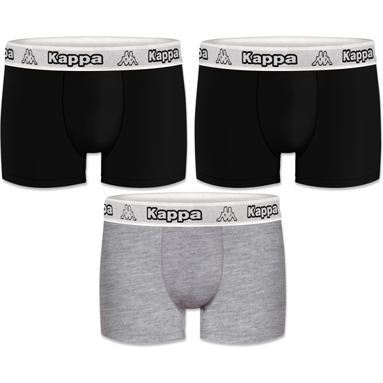 PACK 15 CALZONCILLOS KAPPA EN COLOR NEGRO Y GRIS PARA HOMBRE image 1