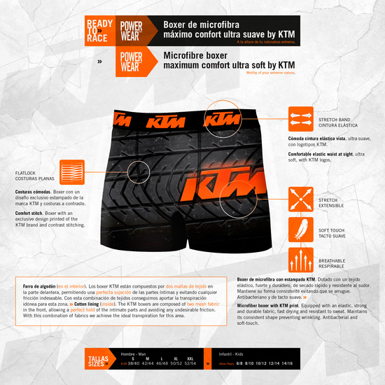 PACK 15 CALZONCILLOS KTM EN VARIOS COLORES PARA HOMBRE image 2